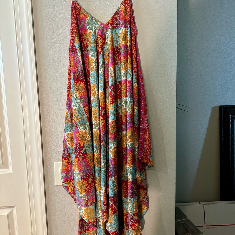 Wide leg pantsuit silk